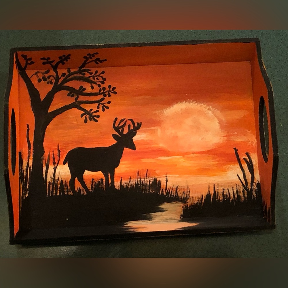 Deer Wood Trinket Tray